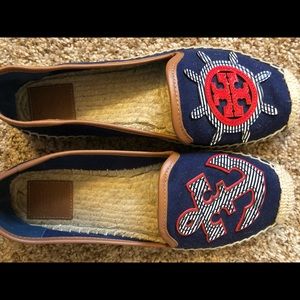 Tory Burch anchor nautical shoes